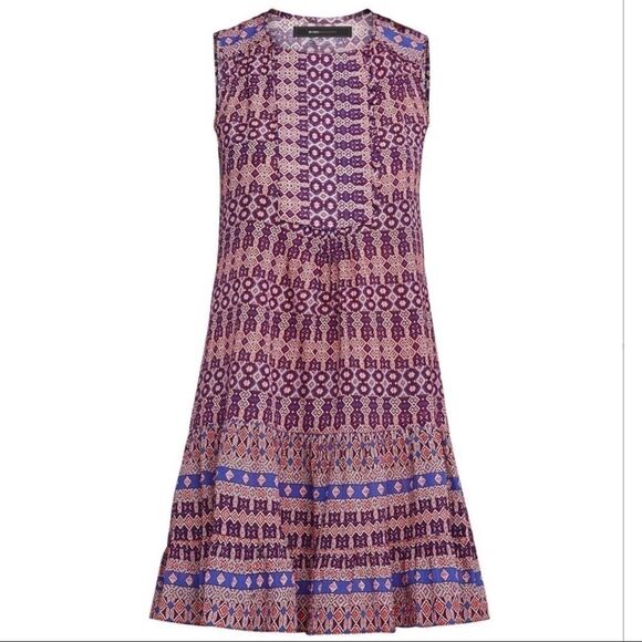 BCBGMax Azria Women's Yulissa Sleeveless Ruffled Button - Picture 4 of 13